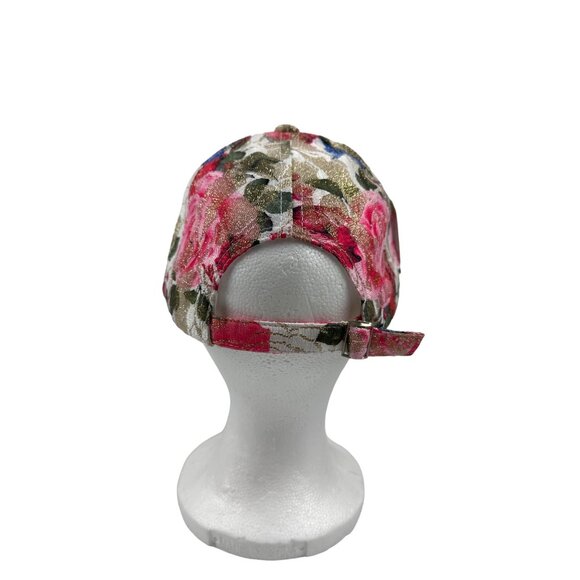 Bedazzled Floral "Diva" Cap With Rhinestones & Adjustable Strap - Picture 4 of 6